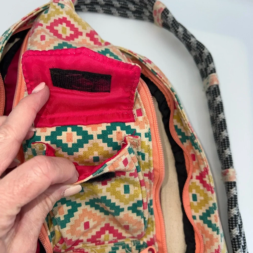 Kavu Original Rope Sling Bag Crossbody Backpack Aztec Southwestern Tribal Purse